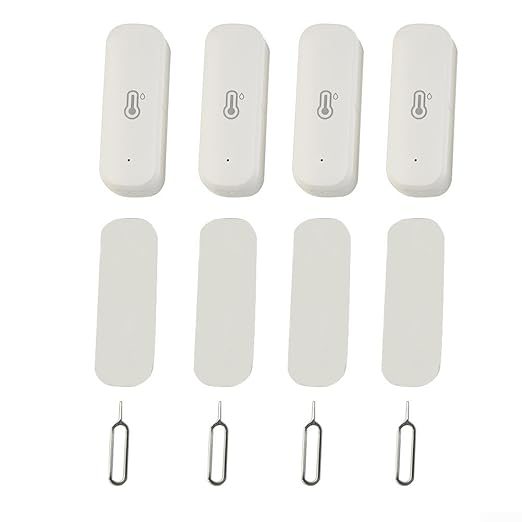 4 pcsWiFi Hygrometer Thermometer Sensor, Smart Temperature Humidity Monitor, Indoor Sensor for Room Greenhouse Incubator for Tuya WiFi Temperature and Humidity Detector