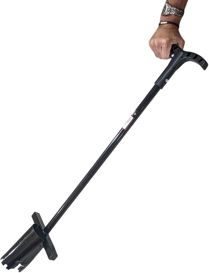 Bulb Planter Long Handle 39" Garden Tool - Walden Perfect Planter with Foot Bar for Tulips, Daffodils, Flowers - Heavy Duty Steel Bulb Transplanter Digger with Depth Markers, No Bending