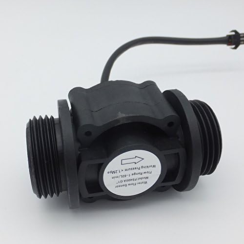 Flowmeter Liter Counter Totalizer with 4 Programmable Alarms with Flow Sensor for 1-inch Pipes (DN25)