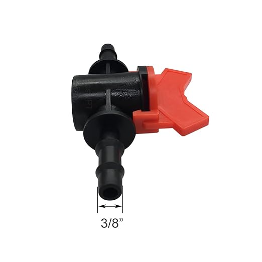 3/8" Drip Irrigation Valve Fits 3/8" Drip Tubing In-Line Shut Off Switch Barbed Valve for Garden Lawn Irrigation Sprinkler System (Pack of 8)