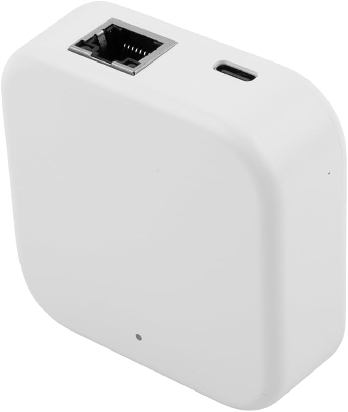 WiFi Gateway-Hub For TTLock App With Remote Control, Real Time Monitoring, Multiple Smart Door Lock Pairing, Compatible With G2 And G3 Models, ABS Housing, White(G3 wired)