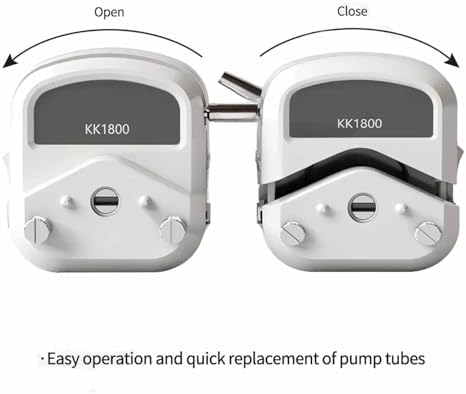 Stepper Motor Peristaltic Pump,Small Intelligent Variable Speed High Flow Lab Liquid Dosing Pump 1500ml/Min,LCD Display,Smart Dispensing Peristaltic Pump