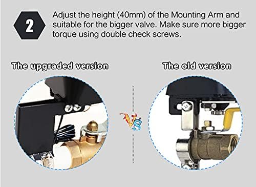 Ufairy WiFi 3rd Generation Smart Water Valve Shutoff Manipulator Domotique Valve Controller Compatible with Alexa Google No Hub Required Black 31x15x75cm GR-W-105