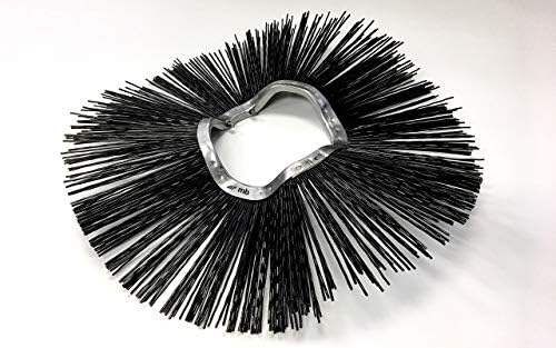 MB Replacement Brushes, 21 x 6-3/8 Inch Convoluted Poly Wafers, for Various Sweeping Brooms and Machines, Pack of 30
