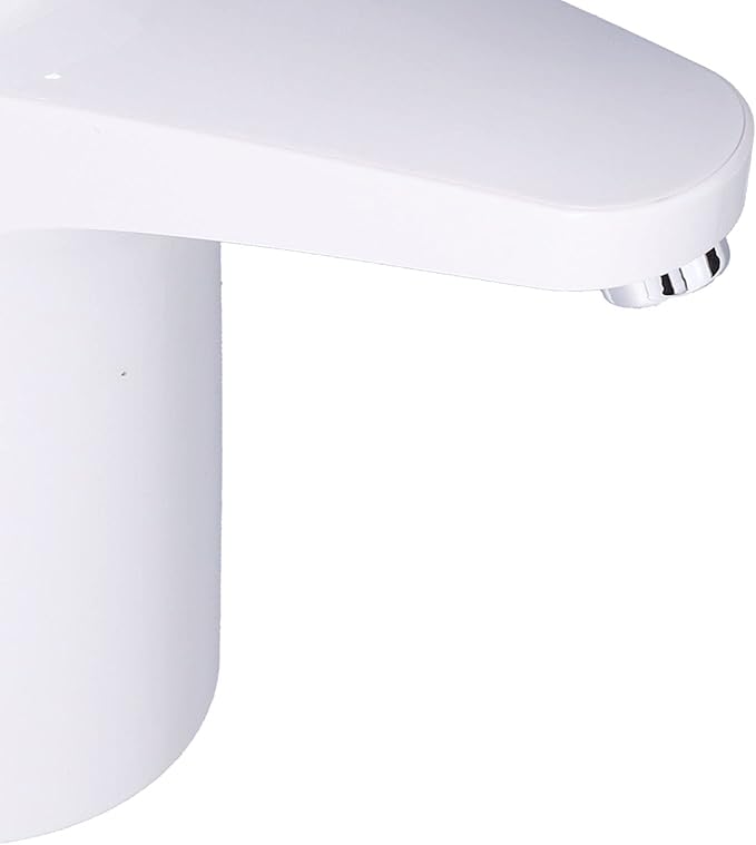 Electric Water Pump USB Rechargeable Smart Water Dispenser with Battery Indicator Quiet Operation for Home Office White Plastic Metal Construction Includes Tube USB Cable