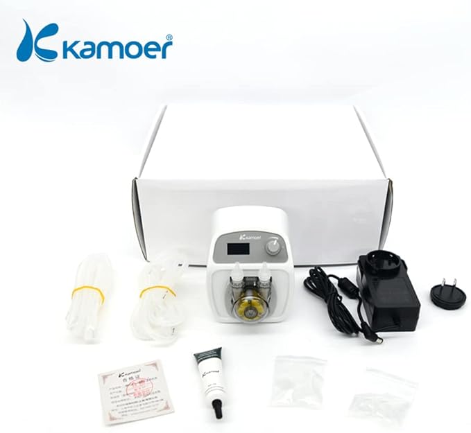 Kamoer KXP100 0.01-110ml/min low flow intelligent programmable peristaltic pump 24V adjustable aquarium dosing pump Support WiFi remote control LCD display power off memory