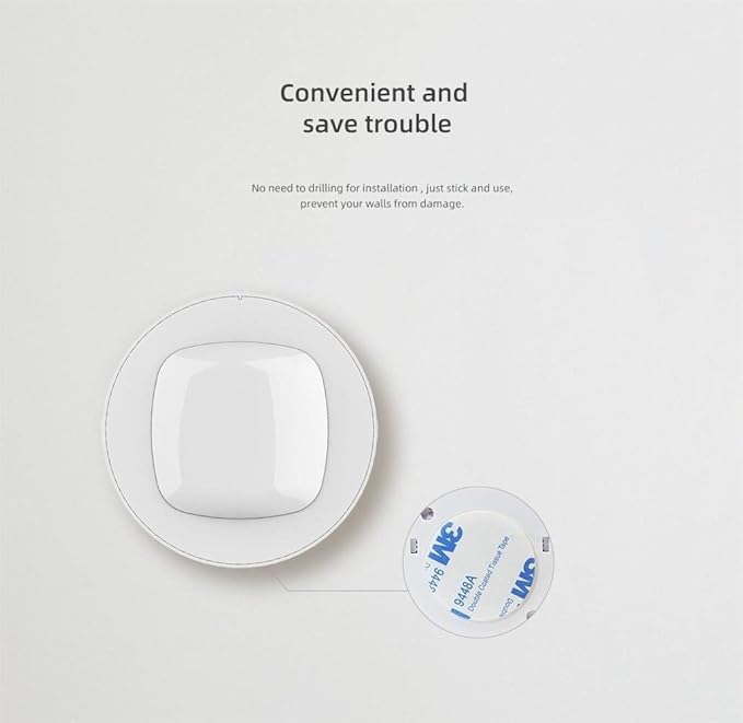 Heiman WiFi Smart Motion Sensor, Wireless Home Security PIR Motion Detector, Real-Time App Notifications and Large Area Detection, Contact Sensor for Tuya App Smart Home Automation