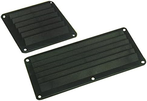 White Water ABS Black Plastic Louvered Vent