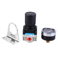 AR2000 02 G1/4 in Pneumatic Pressure Regulator with Meter, Adjustable Air Flowing Control Valve for Industrial Compressors, Filter System Accessories