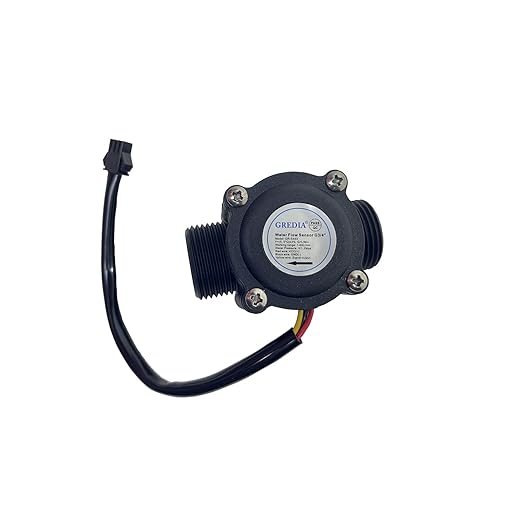 3/4" Water Flow Sensor Food-Grade Switch Hall Effect Flowmeter Fluid Meter Counter 1-60L/min (Pack of 2）
