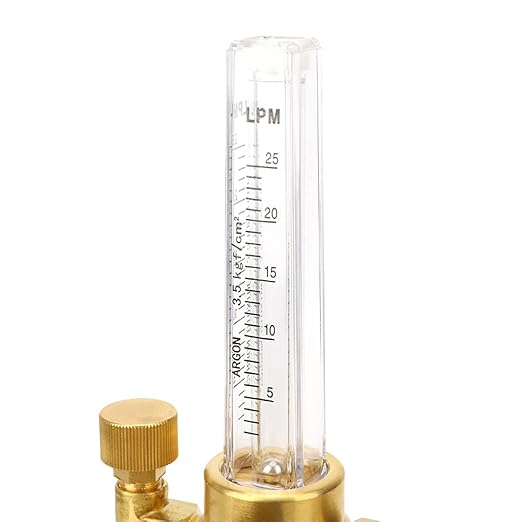 Luocute Argon CO2 Regulator, Reliable and Accurate Flowmeter with CGA580 Adapter and Tube, for Mig Welding Machines