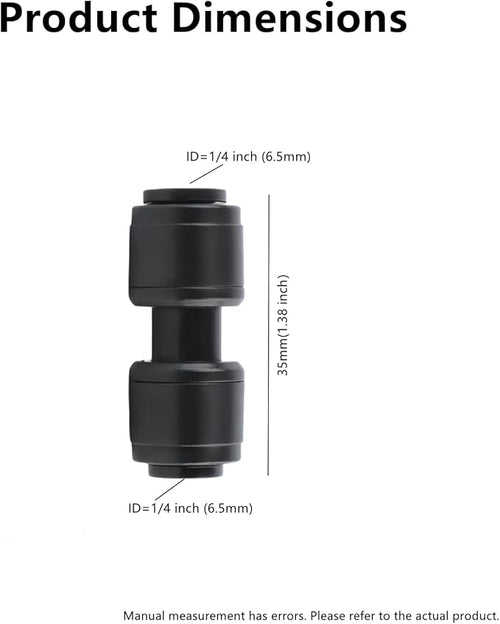 12 Pack 1/4 Inch Straight Union Quick Connect Coupling, Leak-Proof Irrigation Fitting for 1/4" Tubing, Easy Install for Garden, Farm, Sprinkler Systems