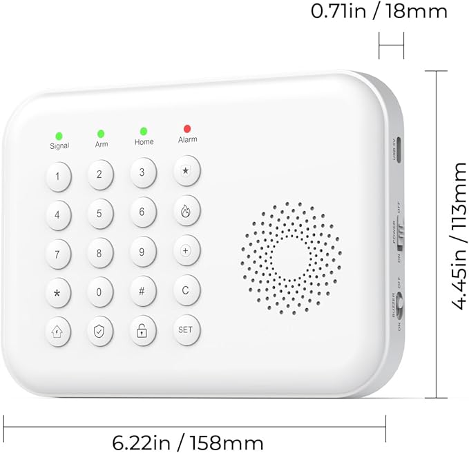 Alarm System for Home Security,WiFi/4G Home Alarm System with DIY,Remote Control App Alert Door Window Sensor Motion Detection No Monthly Fee Compatible with Alexa & Google