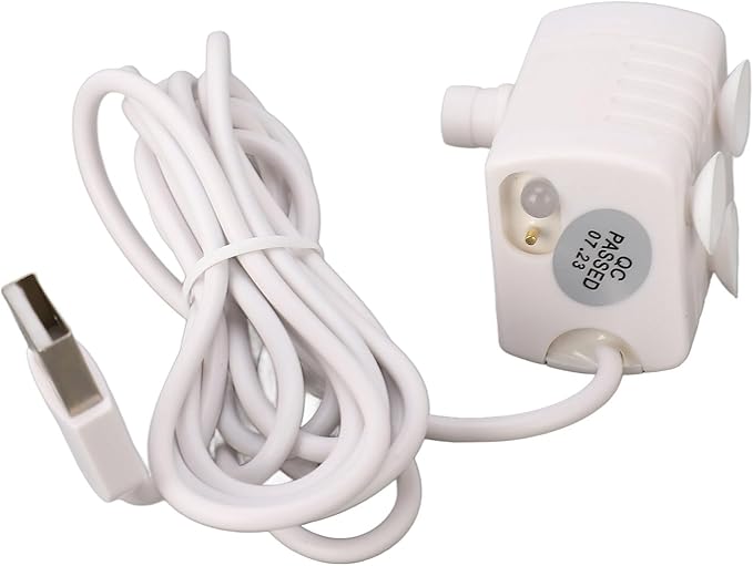 POCREATION Replacement Water Pump for Pet Fountain, Ultra Quiet USB Submersible Water Dispenser Pump with Auto Shut-Off, 5V Low Voltage for Cat and Dog Fountains