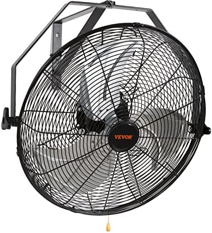VEVOR 18 Inch Wall Mount Fan, 3-Speed IP44 Waterproof Industrial Fan, Max. 4150 CFM for Outdoor, Commercial, Residential, Greenhouse, Workshop, ETL Listed, 2-Pack