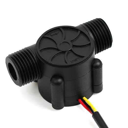 G1/2 ’’ Flow Hall Sensor with NPT Thread, 1-30L/Min Flow Meter, Flowmeter Counter, Arduino, Raspberry Pi, and Reverse Osmosis Filter Compatible