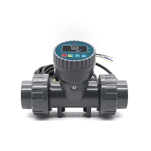 RS485 Digital Display Flow Meter High Precision Smart Electronic Flowmeter UPVC Water Sensor for Farm Garden Irrigation Low Repeatability, High Sensitivity(DN20)
