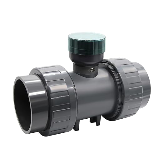 DN25-80 High Precision Smart Digital Display Flowmeter, RS485 LCD Electronic Flowmeter, PVC Flow Sensor for Farm/Garden Irrigation -Water Hose Meter(DN50,LCD Version)