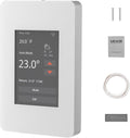VEVOR 7-Day Programmable Thermostat Gray-White (Without WiFi) - for Radiant Underfloor Heating Cable & Heat Pump, GFCI & Sensitive Sensor, TFT Color Touch Display, Energy-Efficient