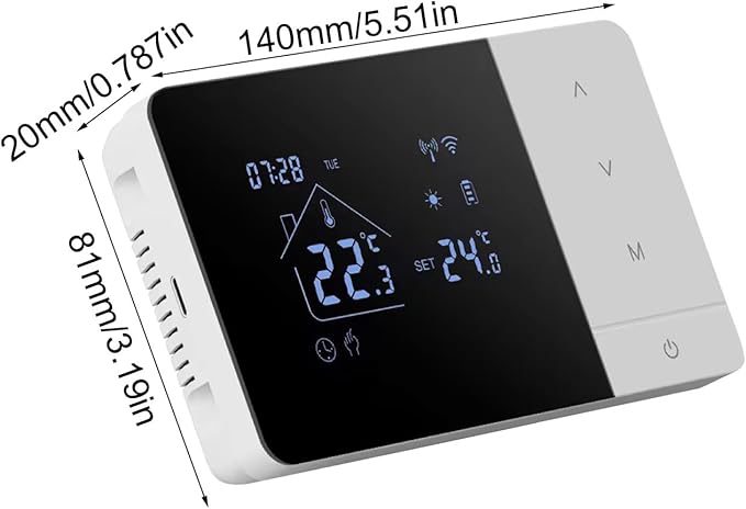 Smart WiFi Thermostat – Heat Cool Temperature Controller | Touchscreen Programmable Room Control | App & Voice Control Compatible | for House RV Hotel Living Room Bedroom Bathroom Indoor Climate
