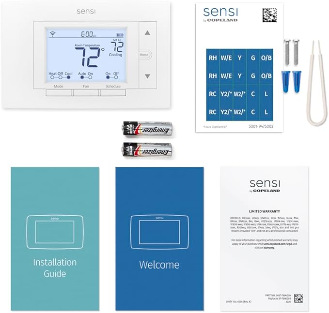 Sensi Smart Thermostat, 100 Years Of Expertise, Wi-Fi, Data Privacy, Programmable, Easy DIY Install, Works With Alexa, Energy Star Certified, Mobile App, ST55