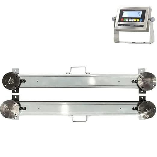 Liberty LS-919-HD-48-5k Heavy Duty Weigh Beam Bar System – Livestock Scale with LCD Digital Indicator – 48" 5,000 lb Capacity Industrial Scales – NTEP Certified Portable Cattle Scale for Legal Trade