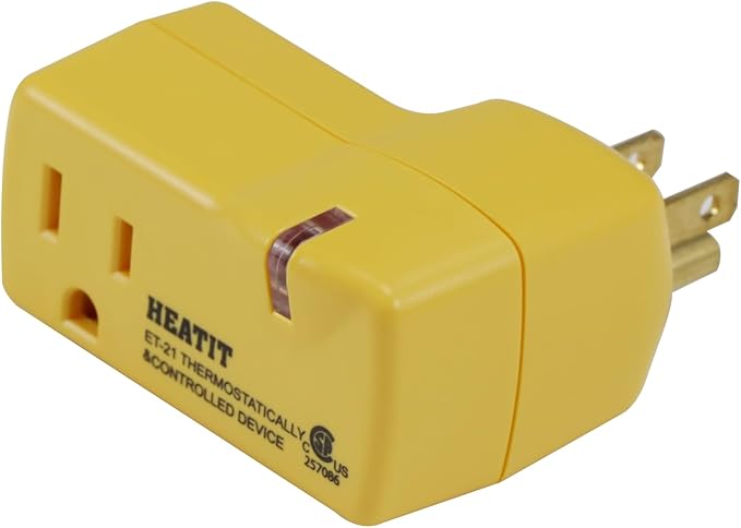 HEATIT ET-21 Freeze Thermostatically Controlled Outlet On at 38F /Off at 50F ET-21-1 1PCS