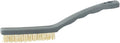 Heavy Duty Mini Wire Brush Set for Rust Removal Engine Cleaning Upholstery and Plastic Surfaces – Steel Brass Nylon Brushes with 9 Inch Handle(Brass)
