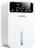 Dehumidifier for Home, 60 OZ Capacity, Auto Shut-Off for Medium Rooms up to 500 Sq.Ft, Portable Quiet for Bedroom Bathroom Basement, 24H Timer & 7 Color Lights (White)