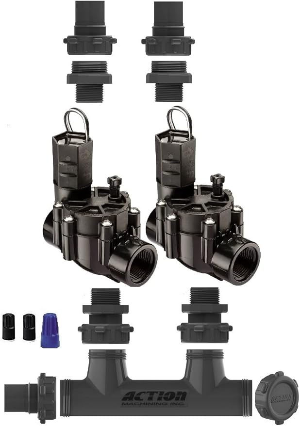 SPW Rain Bird Premium Valve Manifold System 100DV No Flow Control Heavy Duty Action Machining Parts 3/4 and 1 Slip