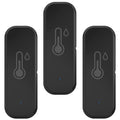WiFi Temperature and Humidity Sensor,Compatible with Alexa and Google Home,No Hub Required,for Home,Baby Rooms,Greenhouses Accessories,Garages Black 3Pack(No Include Battery)