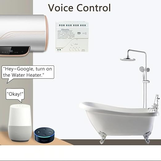 4CH WiFi Tuya Smart 85-250V Temperature and Humidity Sensor, Remote APP Control and Monitoring Function, Voice Control, Smart Scene, Dry Contact Passive Output, Works with Alexa Google Home