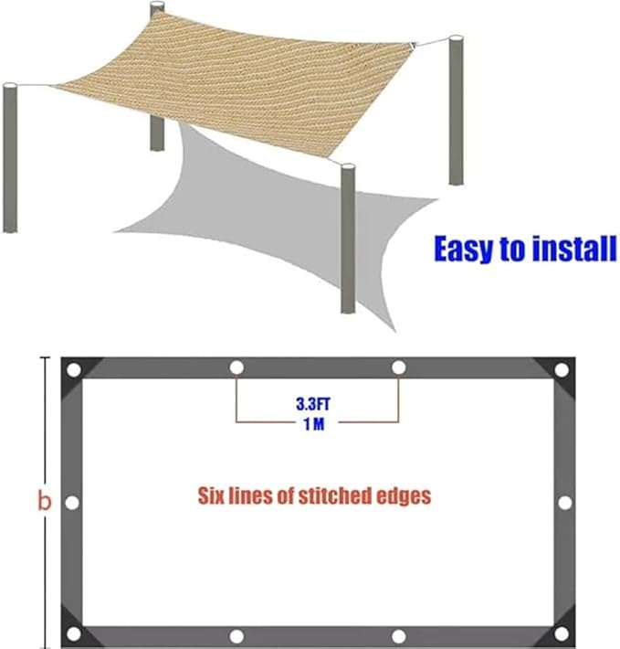 95% Shade Cloth for Garden 3 6.6 30FT Sun Shade Net for Greenhouse, Sunblock Mesh Tarp with Grommets, Sun Shade Canopy for Outdoor, Patio, Plant Shading, Chicken Coop Cover(40x40ft)