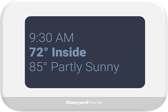 Honeywell Home X7B Smart Thermostat with Humidity Monitoring and Customizable Touchscreen Display, White