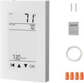 VEVOR 7-Day Programmable Thermostat Gray-White (Without WiFi) - for Radiant Underfloor Heating Cable & Heat Pump, GFCI & Sensitive Sensor, LCD Touchscreen, Energy-Efficient