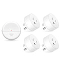 NineLeaf Wireless Motion Sensor Outlet, 15A/1500W, Adjustable Sensing Mode, 260FT Wireless Light Switch Transmitter, No Wiring, Long Time Delay, for Lights, Bathroom Fan, Garage(1Sensor 4Plugs)