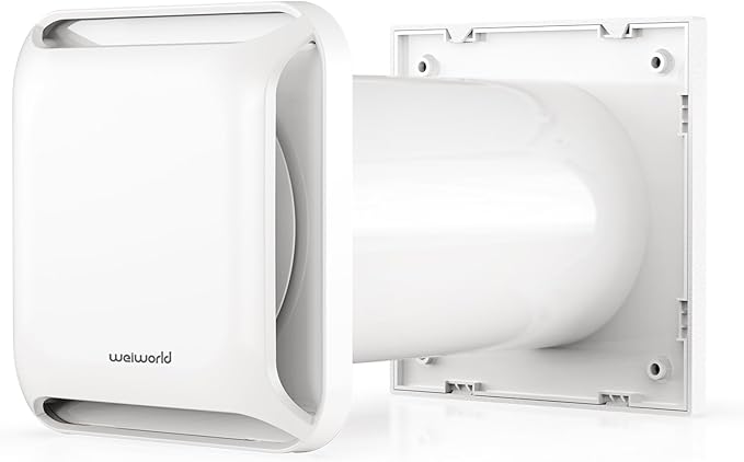 4 Inch Square Passive Air Vent, Adjustable Airflow Ventilation Kit with Extendable Duct - Natural Fresh Air Exchange for Home, Bedroom, Attic (No Motor)