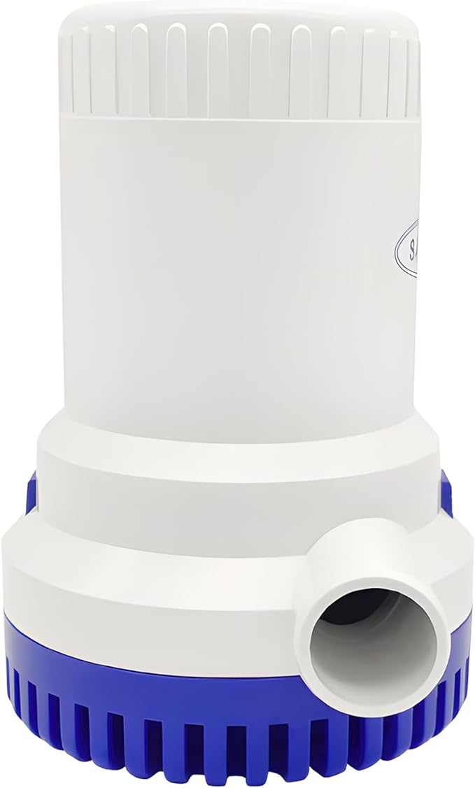 12V Bilge Pump-1500 GPH,1-1/8“(29mm) Outlet,Non-Automatic Submersible Marine Water Pump for Boat, Rvs,Pond