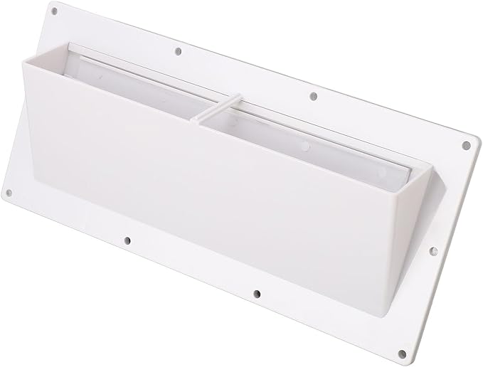 Tyenaza Exhaust Vent Cover, Exhaust Ventilation Cover ABS Automatic Wind Proof Damper Lockable Range Vent Cover for RV Home Camper(White)