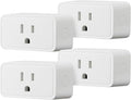 Amazon Basics Smart Plug, Works with Alexa Only, Voice Control, Remote APP Control, Schedule, Compact Design, Versatile, 2.4 GHz Wi-Fi, No Hub Required, 4-Pack, White