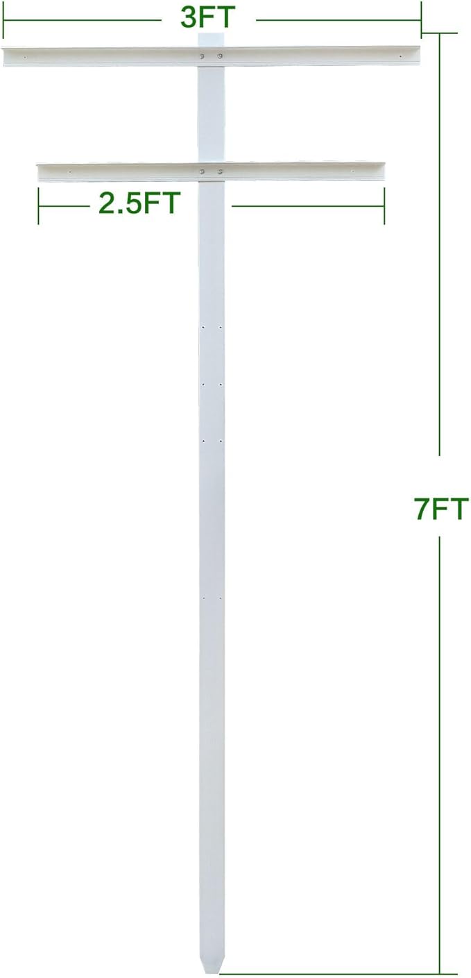 MRGARDEN 7-Feet Grape Vine Trellis 2pcs for Raspberry, Grape Vines, Outdoor Climbing Plants, Heavy Duty Fiberglass Stake Vineyard Trellis Rust-Proof, Easy to Install Garden Trellis