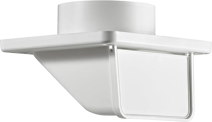 Lambro 143W 4-inch Plastic Soffit Exhaust Dryer Vent with Damper - White