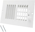 6 x 4 Inch [Duct Opening] Air Vent Covers for Wall or Ceiling - High Airflow 2 Way Steel Ventilation - Adjustable Wall/Ceiling Register, 7-3/4 Inch x 5-3/4 Inch [Overall Dimensions]
