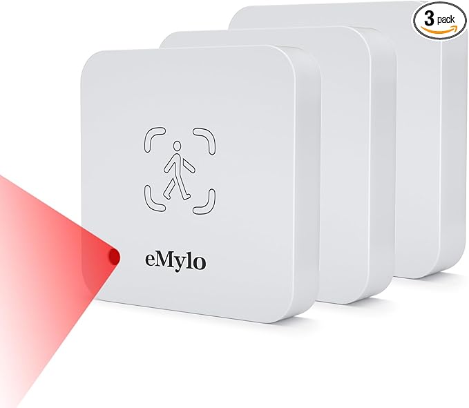 eMylo WiFi Human Presence Sensor 3 Pack, WiFi Millimeter Wave Radar Detection - No Hub Needed, 24/7 Smart Motion Detection for Home & Business, Compatible with TUYA/Smart Life(2.4 GHz Wi-Fi Required)