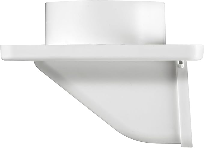 Lambro 143W 4-inch Plastic Soffit Exhaust Dryer Vent with Damper - White