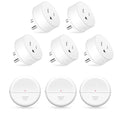 NineLeaf Wireless Motion Sensor Outlet, 15A/1500W, Adjustable Sensing Mode, 260FT Wireless Light Switch Transmitter, No Wiring, Long Time Delay, for Lights, Bathroom Fan, Garage(3Sensor 5Plugs)