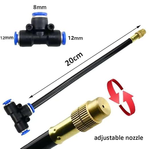 Drip Irrigation Kit Automatic Watering System for Potted Plants, 360 Degree Adjustable Copper Micro Sprinklers, Quick Connect Tubing Fittings for Garden, Lawn, Patio, Balcony (32 Nozzles)