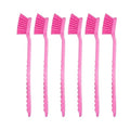 SPARTA 40501EC26 Plastic Large Scrub Brush, Kitchen Brush, Utility Brush With Long Handle For Cleaning, 20 Inches, Pink, (Pack of 6)