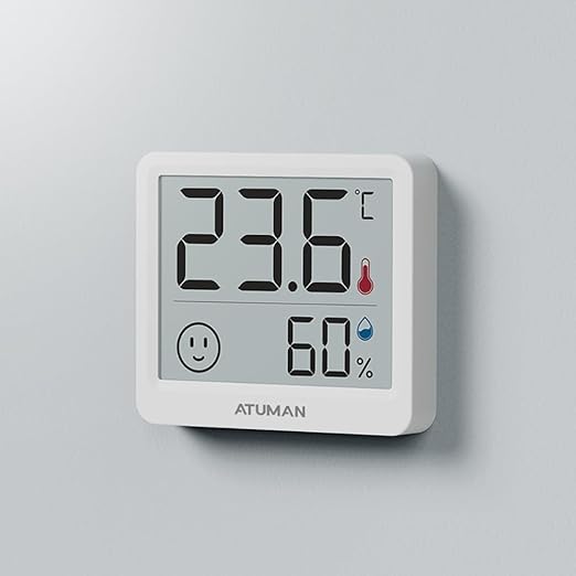 ATuMan Mini Digital Hygrometer Indoor Thermometer with Temperature and Humidity Monitor for Bedroom, Reptile Tank, Guitar Case, Greenhouse and Cellar Closet, Fahrenheit or Degree Celsius