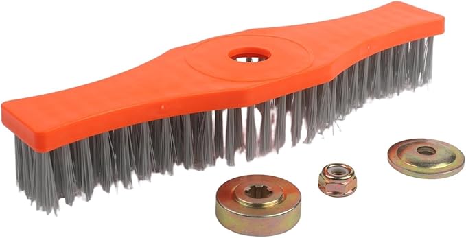 Lawn Mower Cleaning Brush Fixing Accessories Heavy Duty Ergonomic Non-Slip Handle Multi-Surface Cleaning for Garden Garage Outdoor Use